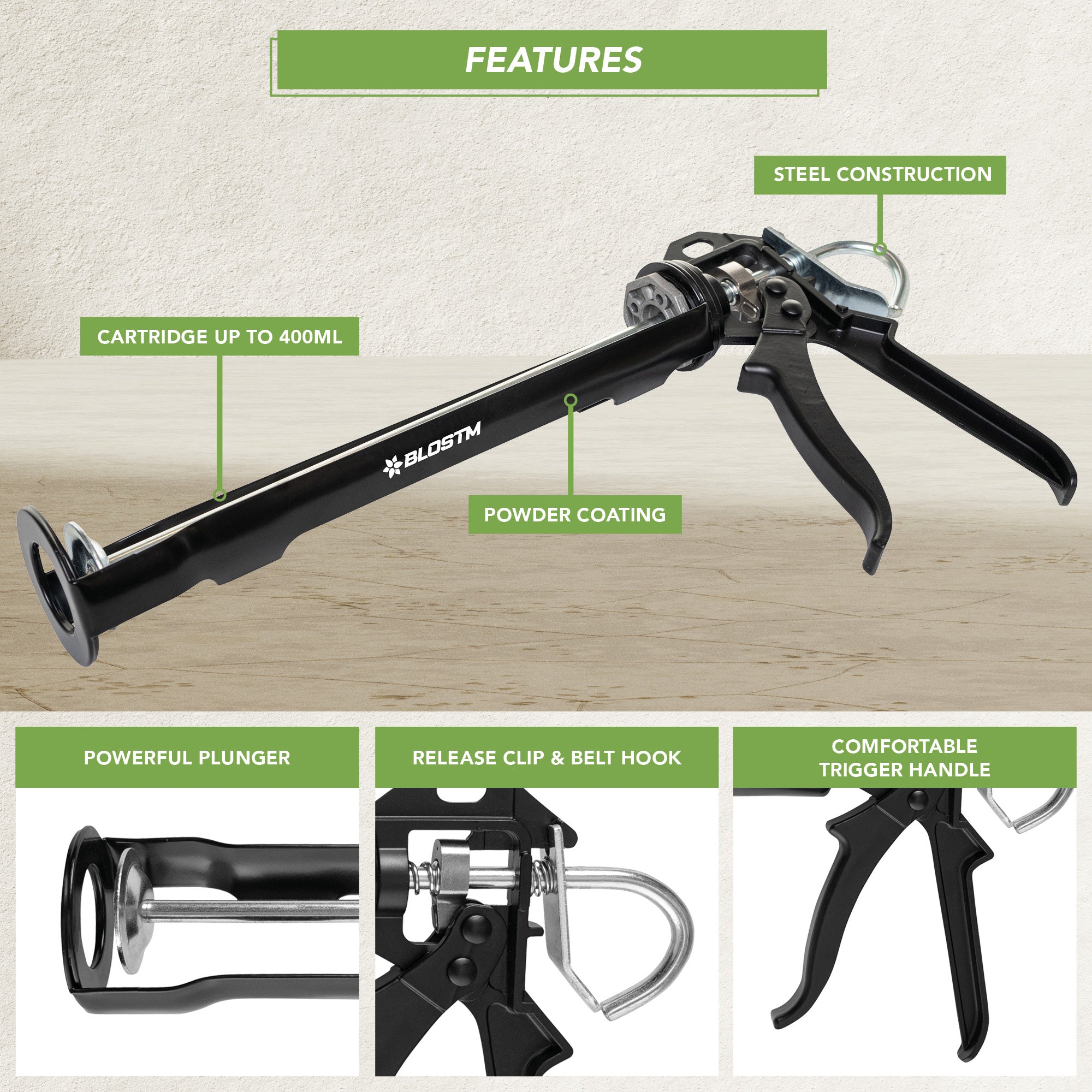 BLOSTM HEAVY DUTY SEALANT GUN