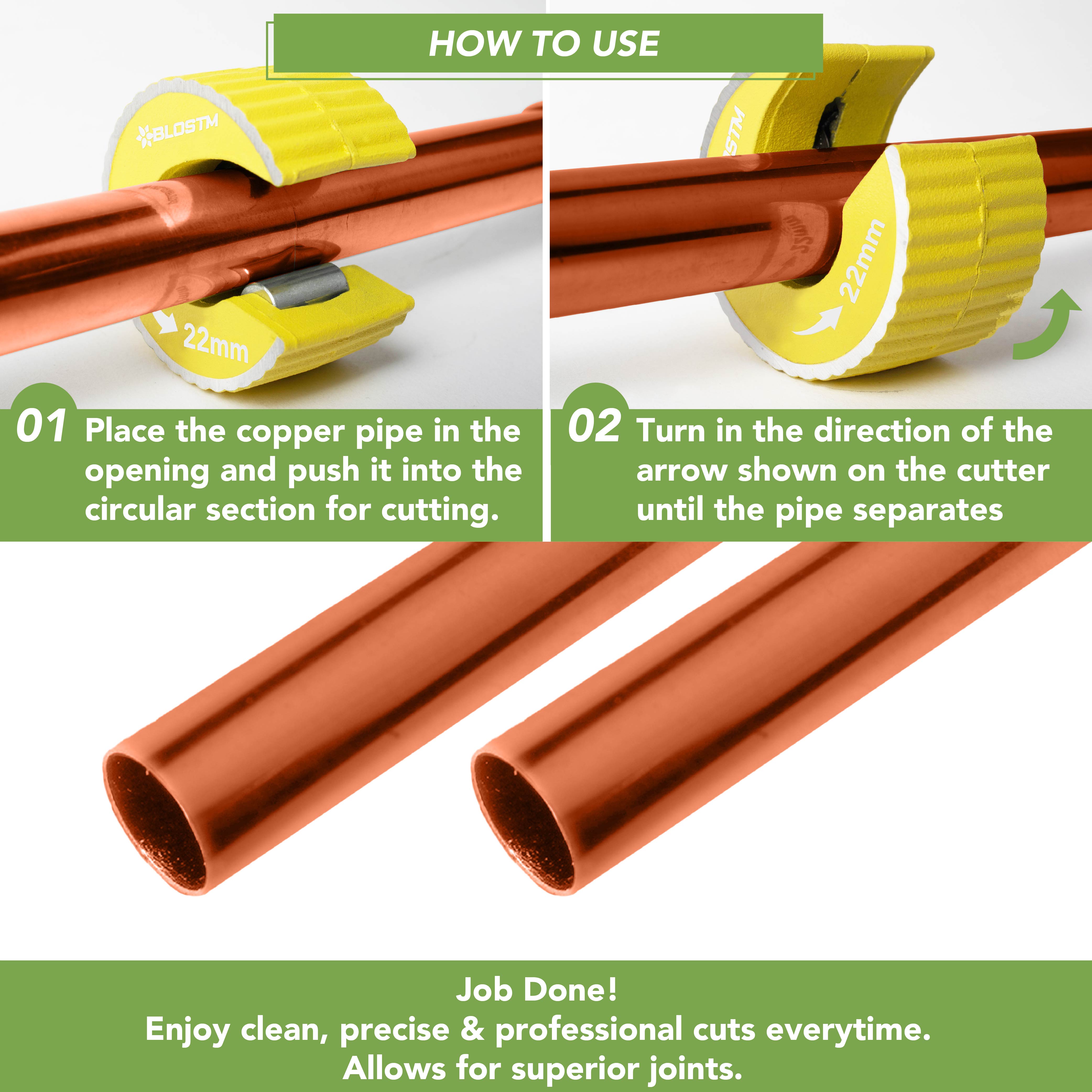 BLOSTM COPPER PIPE CUTTER SET 15MM & 22MM