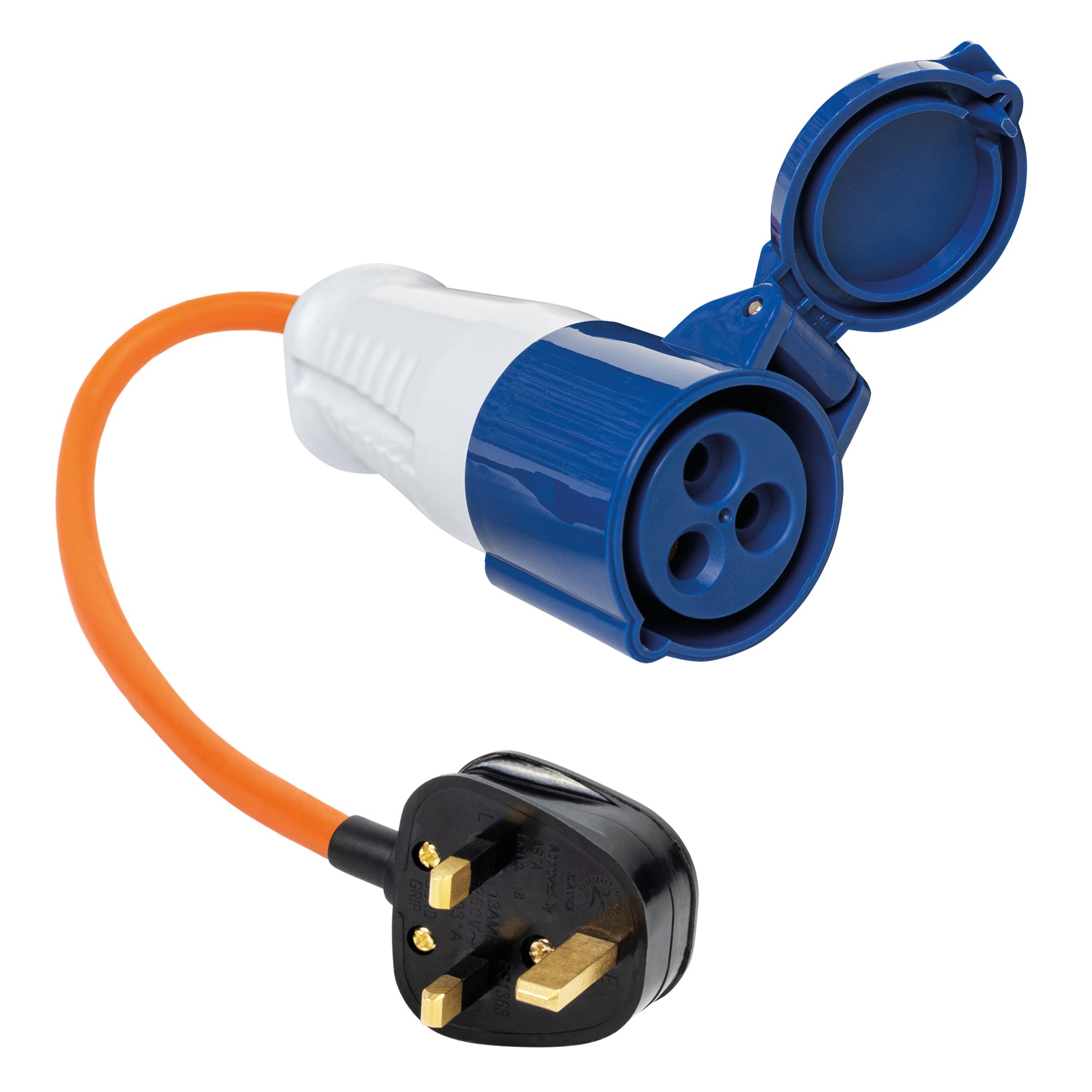 GADLANE 16A UK HOOK-UP LEAD 3 PIN / 230V MAINS ADAPTOR.