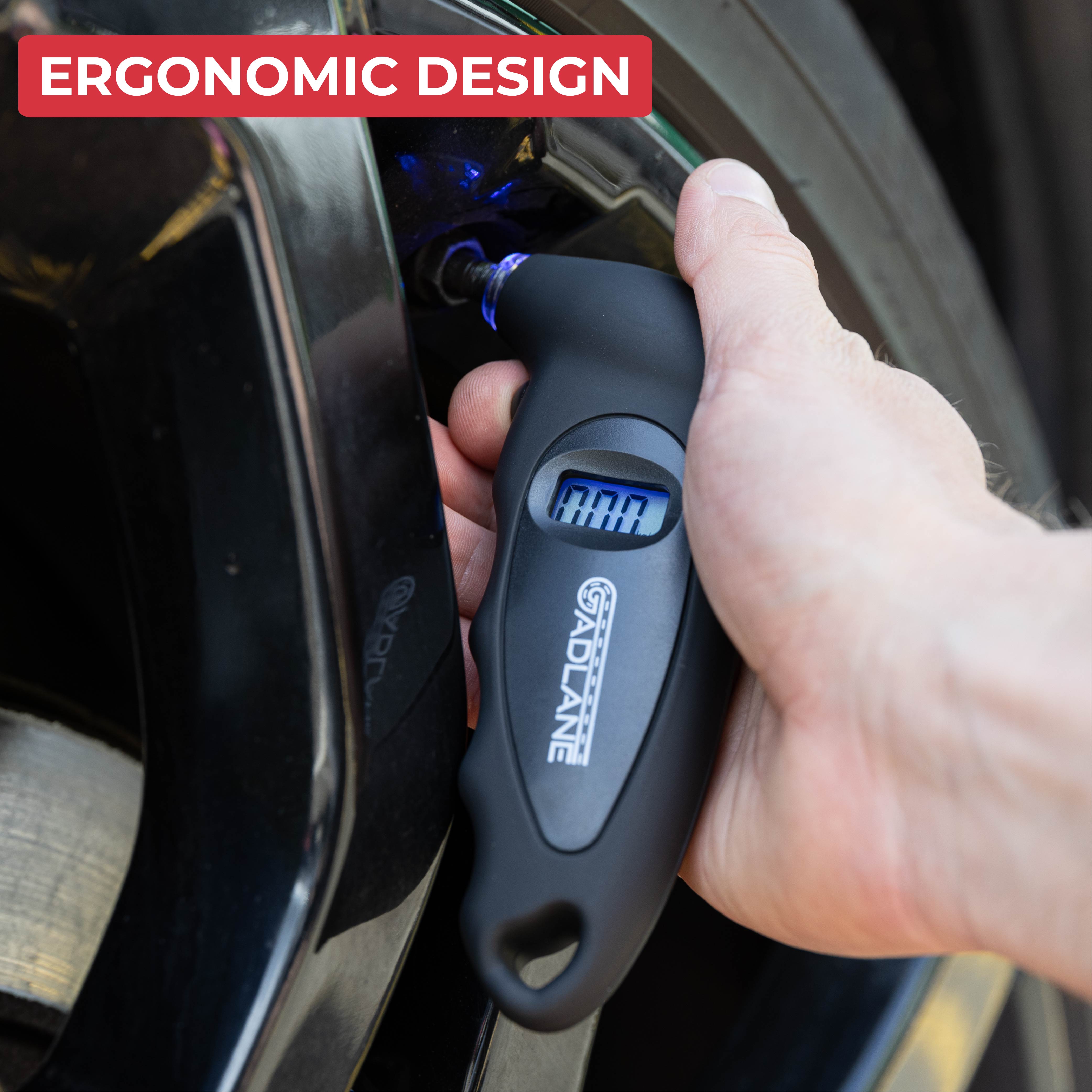 GADLANE DIGITAL TYRE PRESSURE GAUGE & TREAD DEPTH GAUGE
