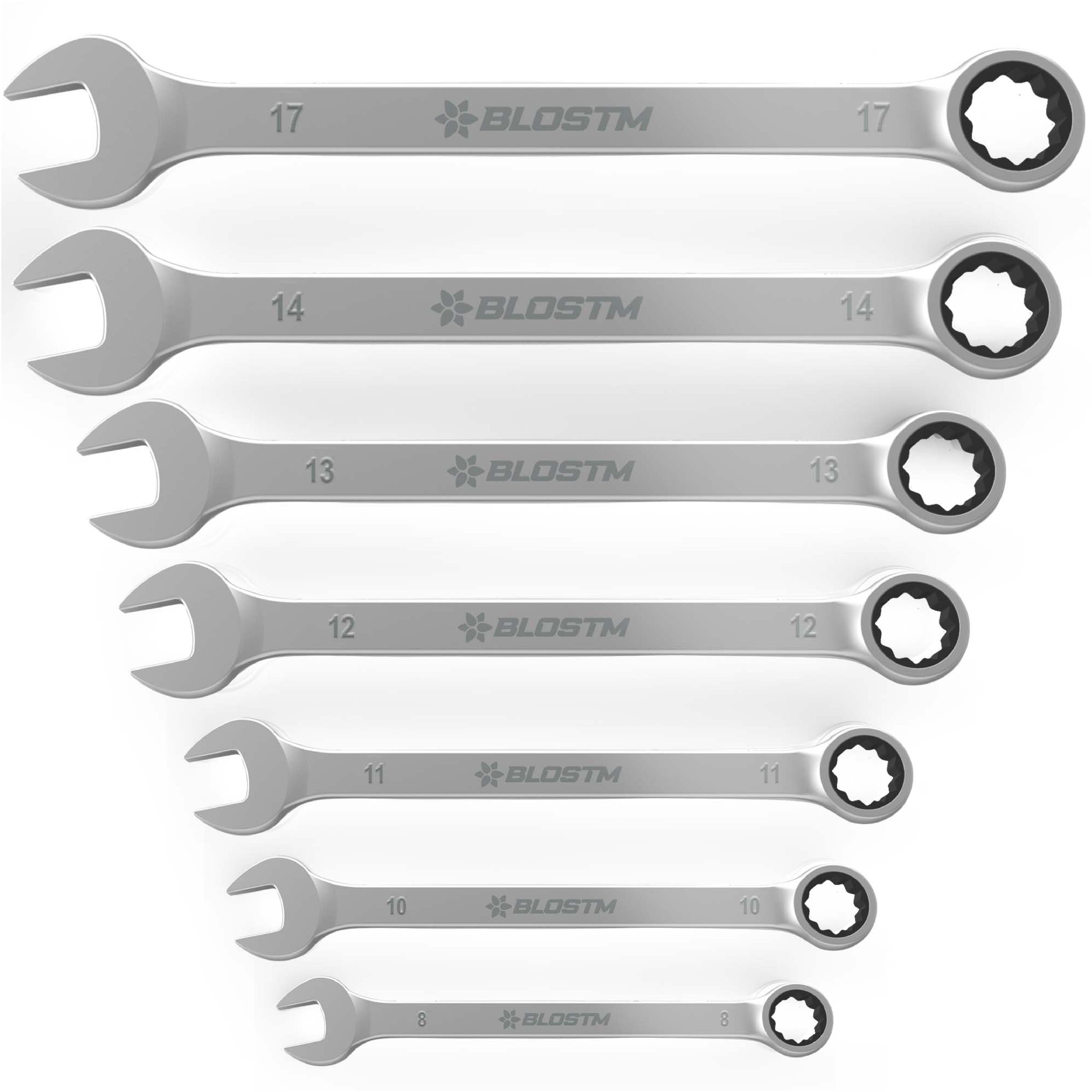 BLOSTM RATCHETING COMBINATION WRENCH SET