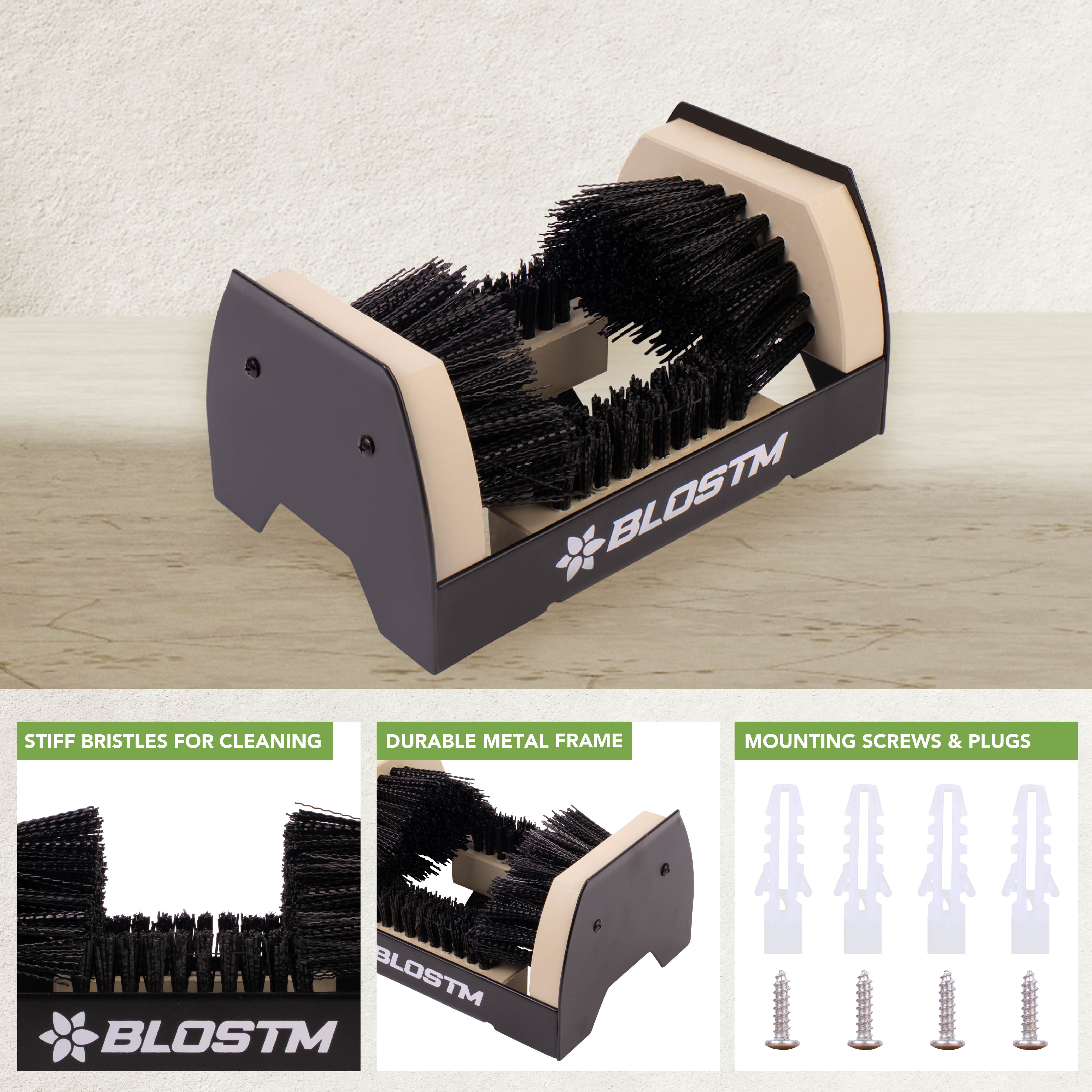 BLOSTM FLOOR MOUNT BOOT SCRAPER BRUSH