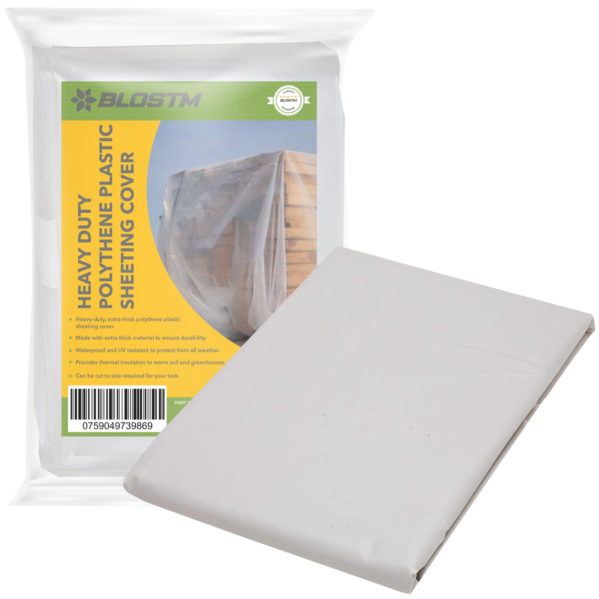 BLOSTM HEAVY DUTY POLYTHENE PLASTIC SHEETING COVER