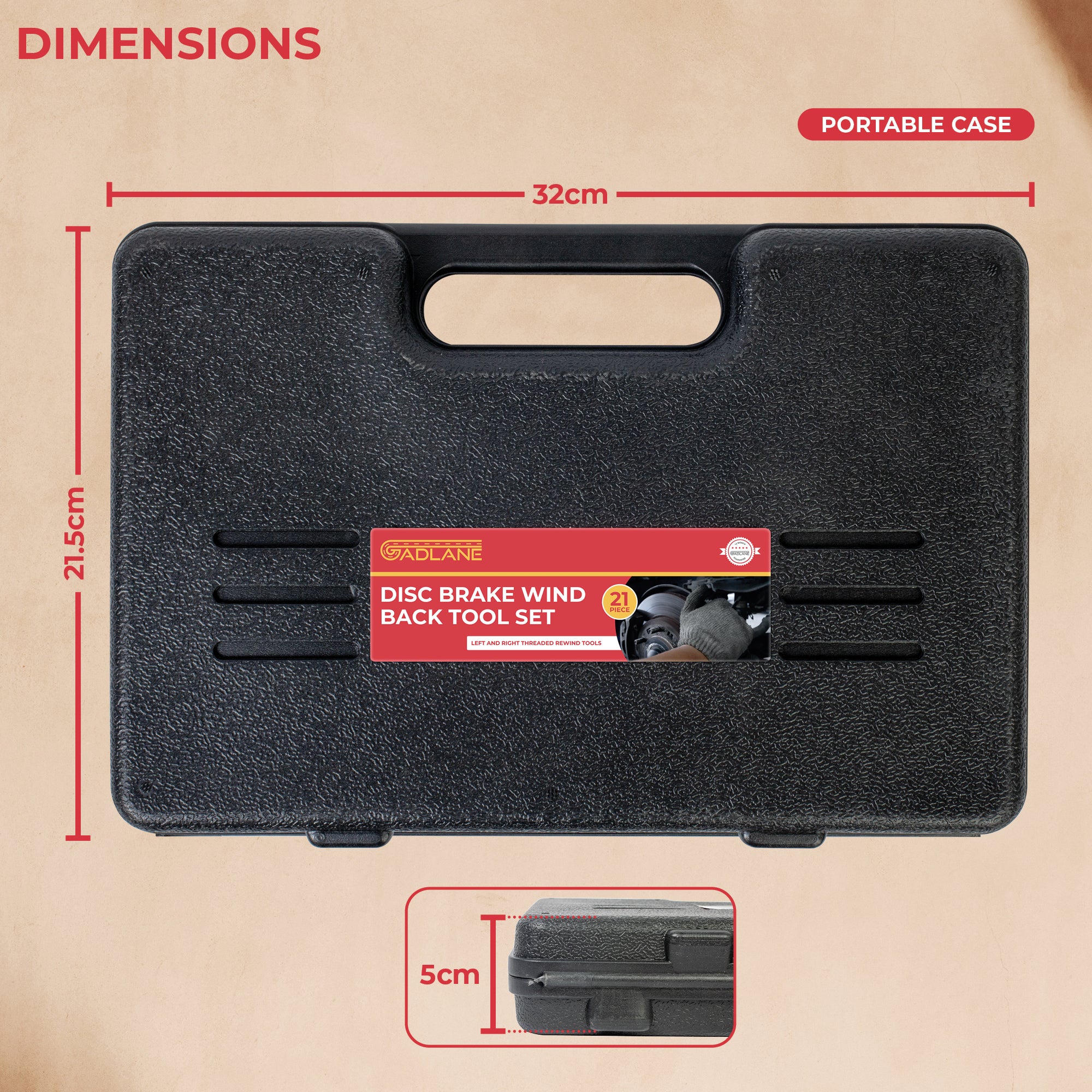 GADLANE DISC BRAKE WIND BACK TOOL SET