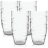 HEFTMAN CLEAR SWIRL ACRYLIC TUMBLERS - SET OF 4