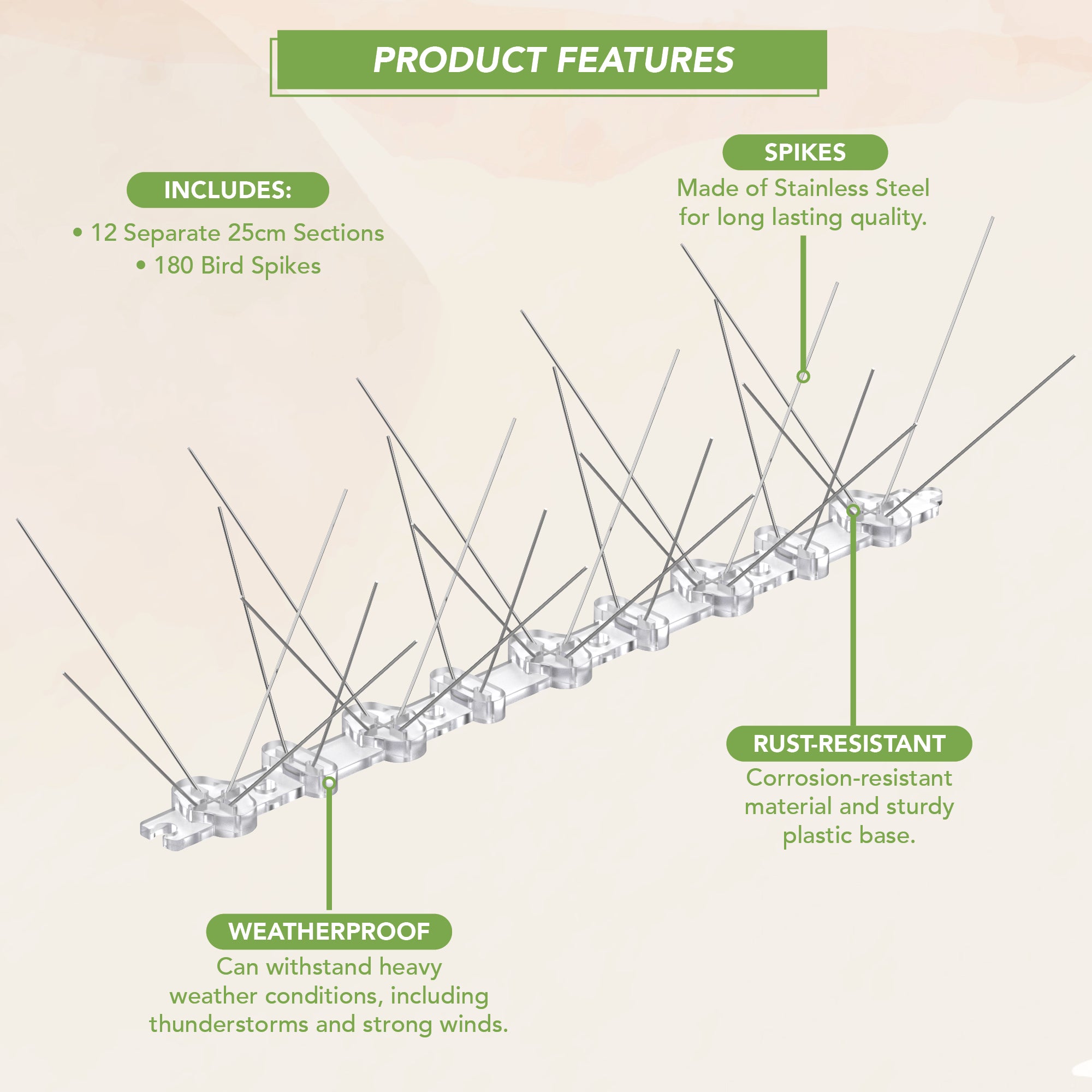 BLOSTM BIRD SPIKES