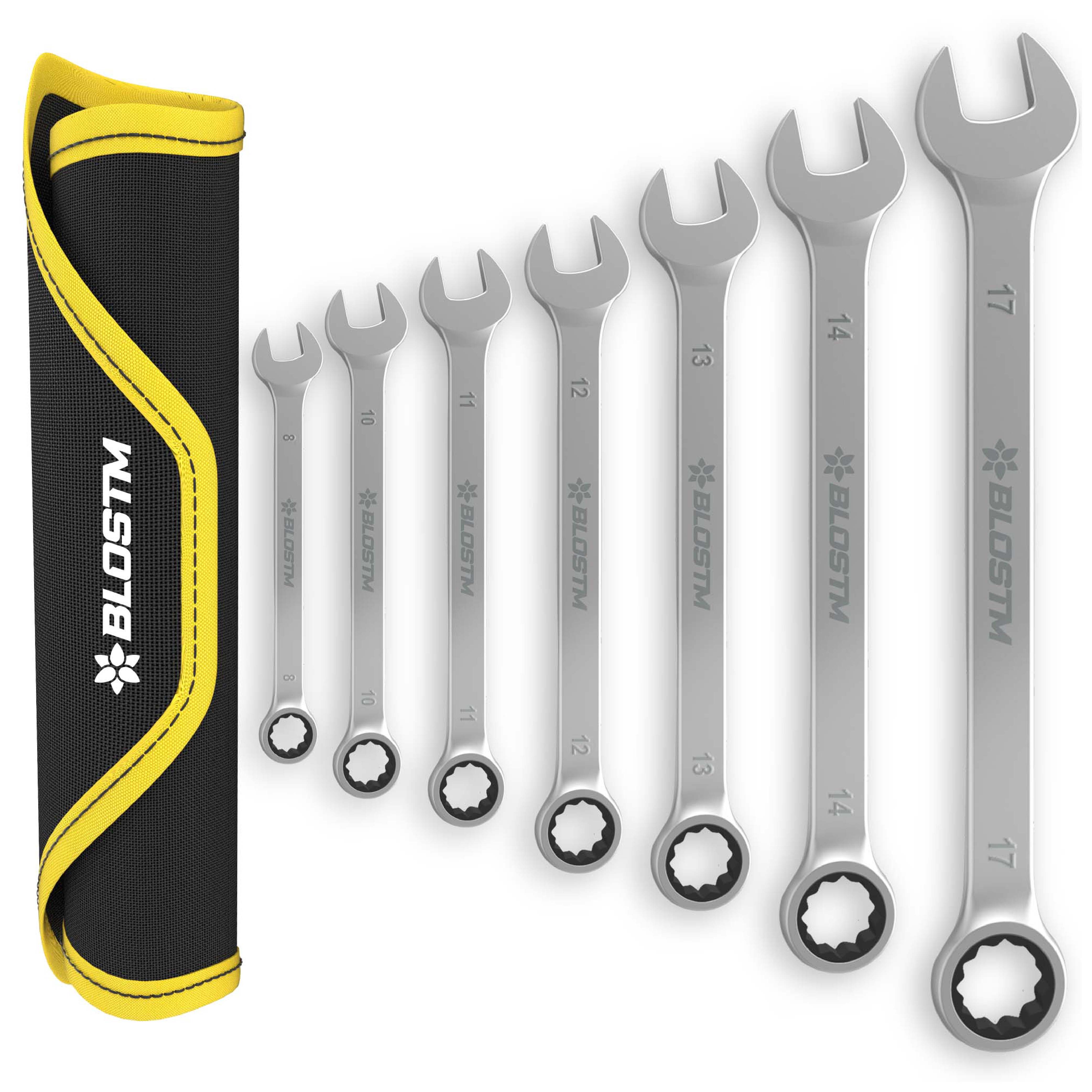 BLOSTM RATCHETING COMBINATION WRENCH SET