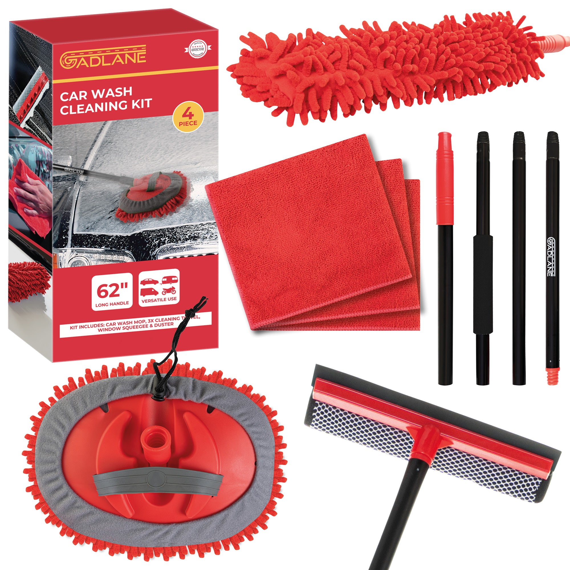 GADLANE CAR CLEANING KIT - 4 PIECE