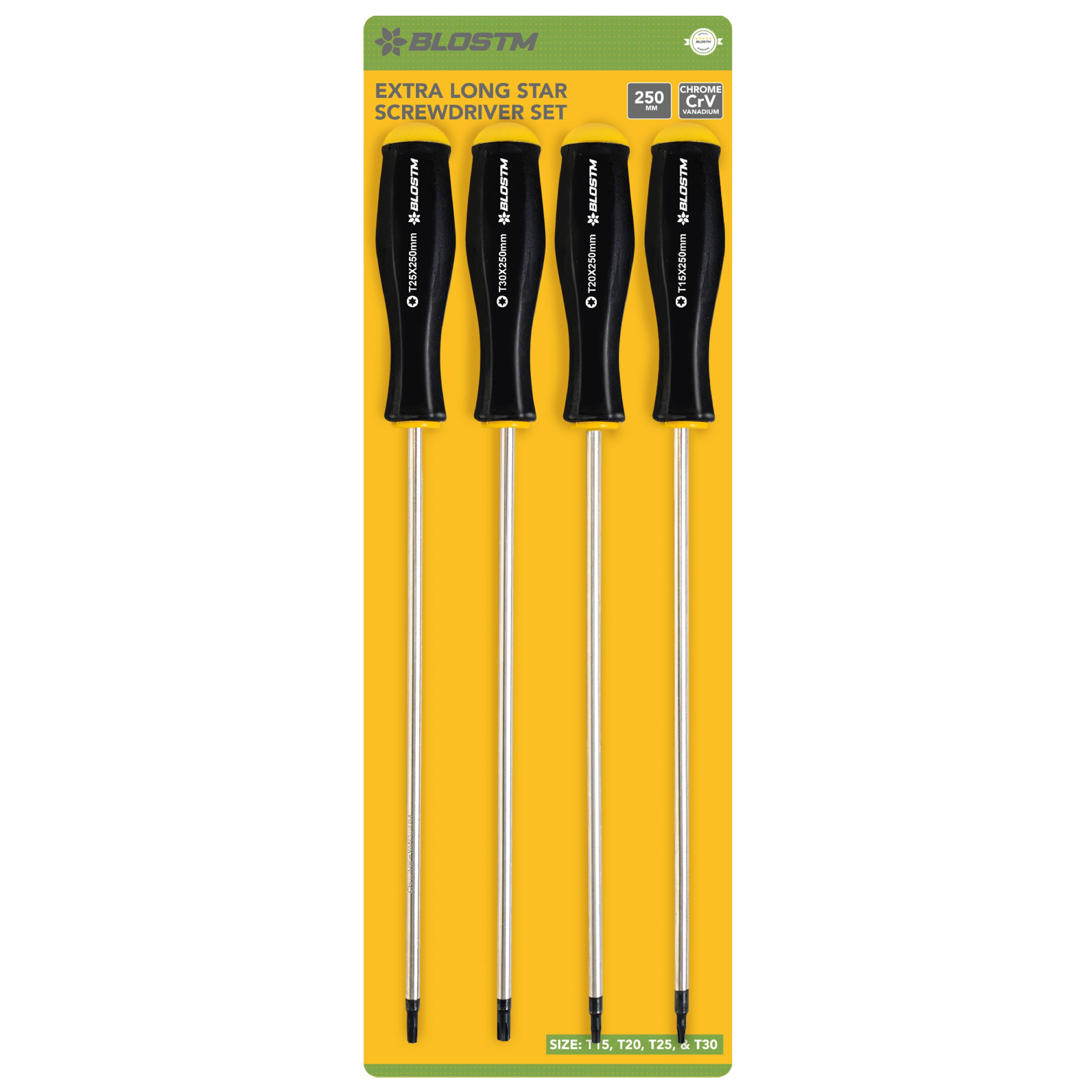 BLOSTM EXTRA LONG STAR SCREWDRIVER SET