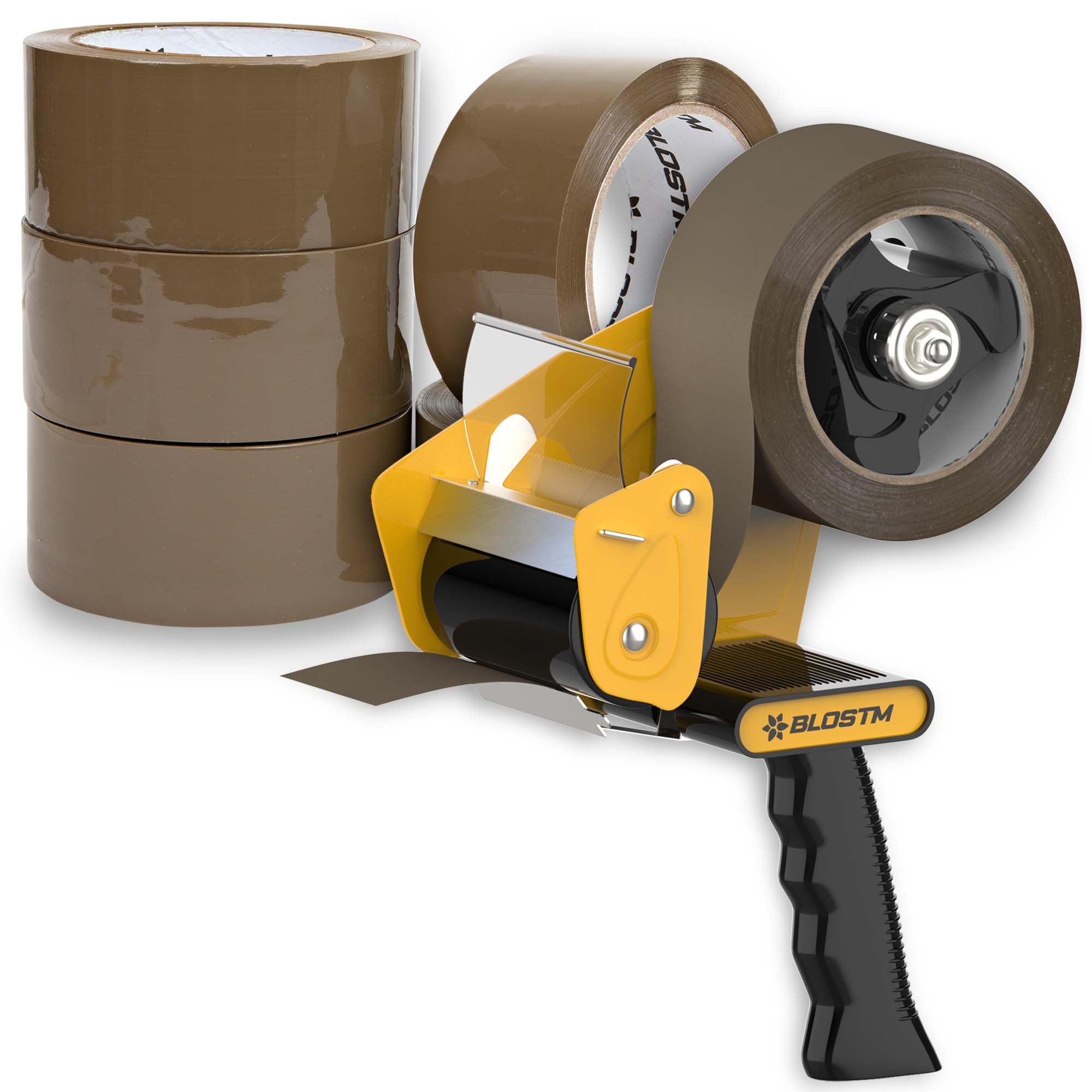BLOSTM BROWN PACKAGING TAPE & GUN DISPENSER