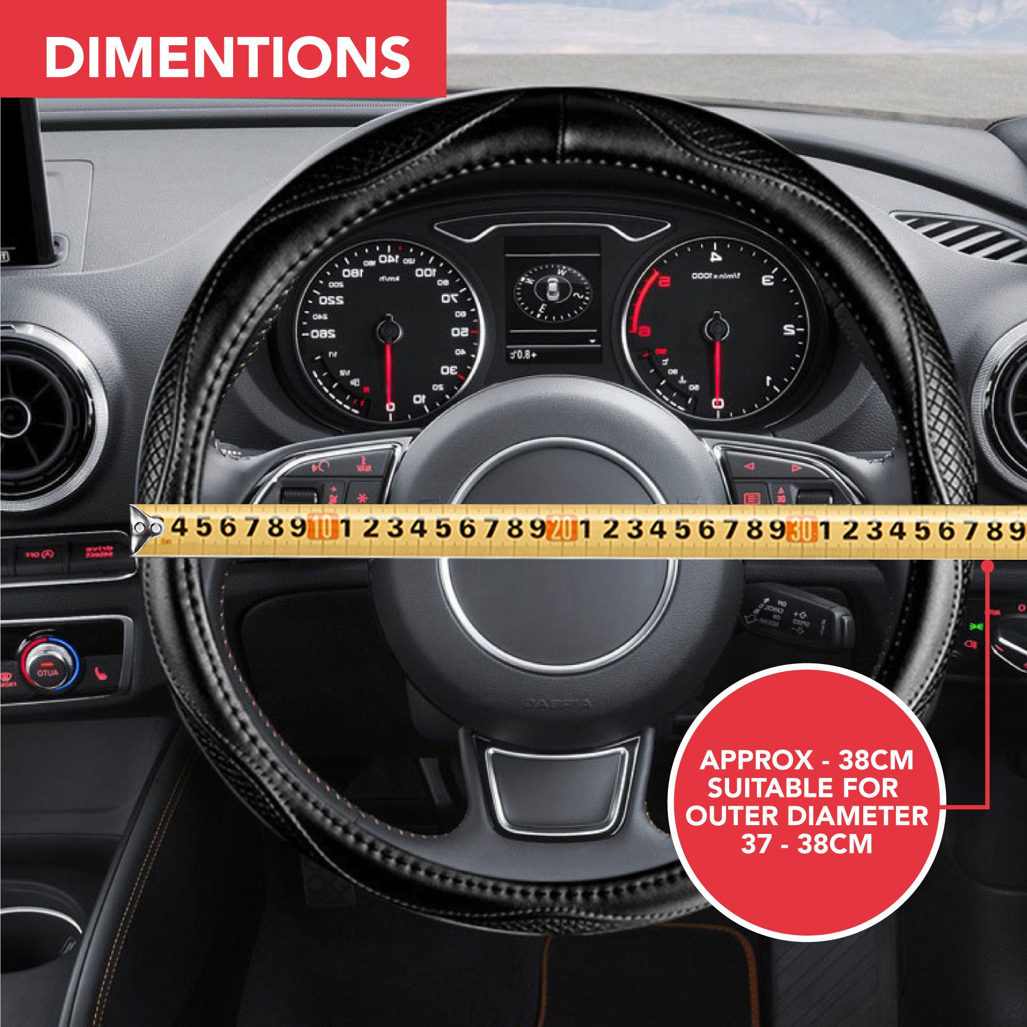GADLANE MICROFIBER STEERING WHEEL COVER