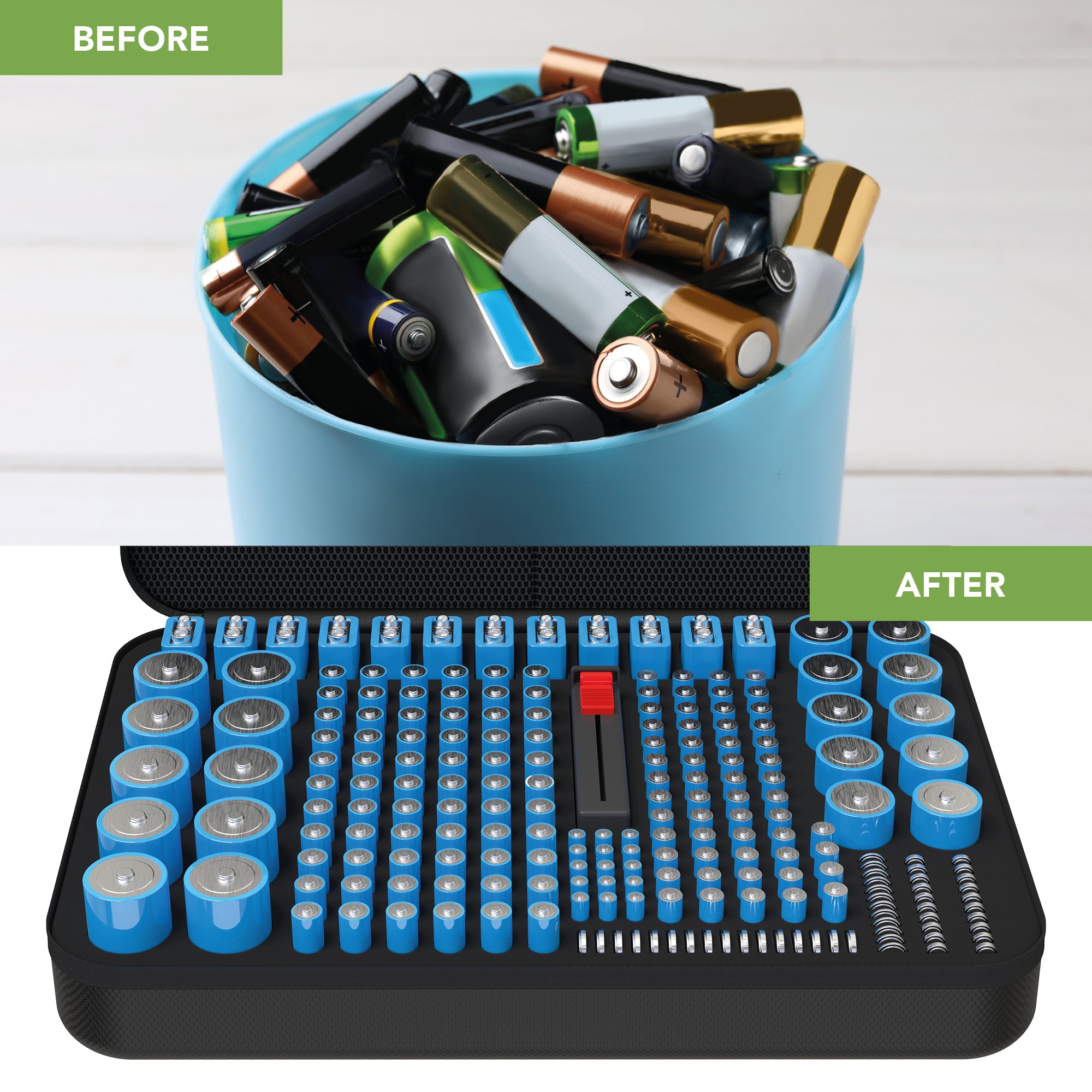 BLOSTM BATTERY ORGANIZER STORAGE CASE