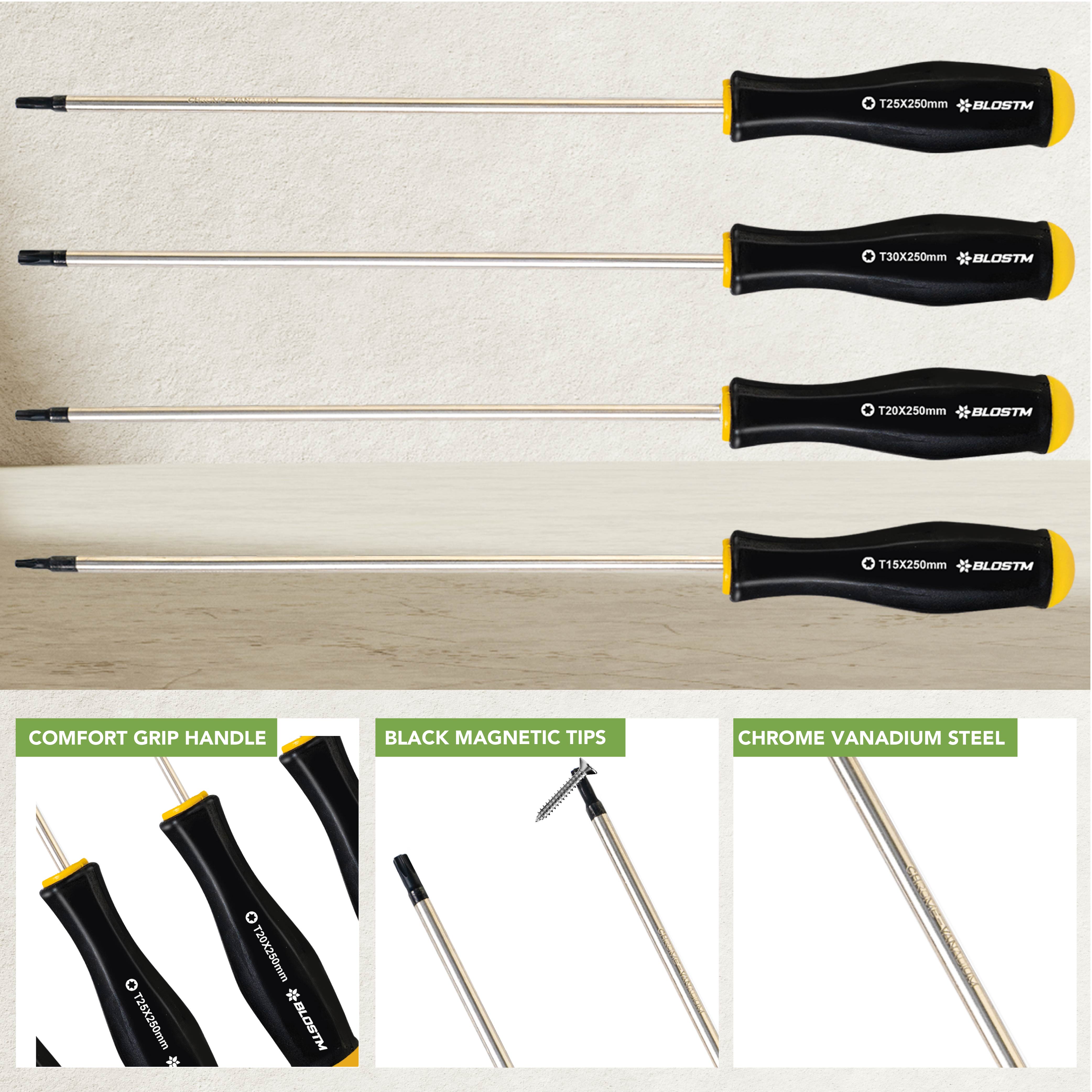 BLOSTM EXTRA LONG STAR SCREWDRIVER SET