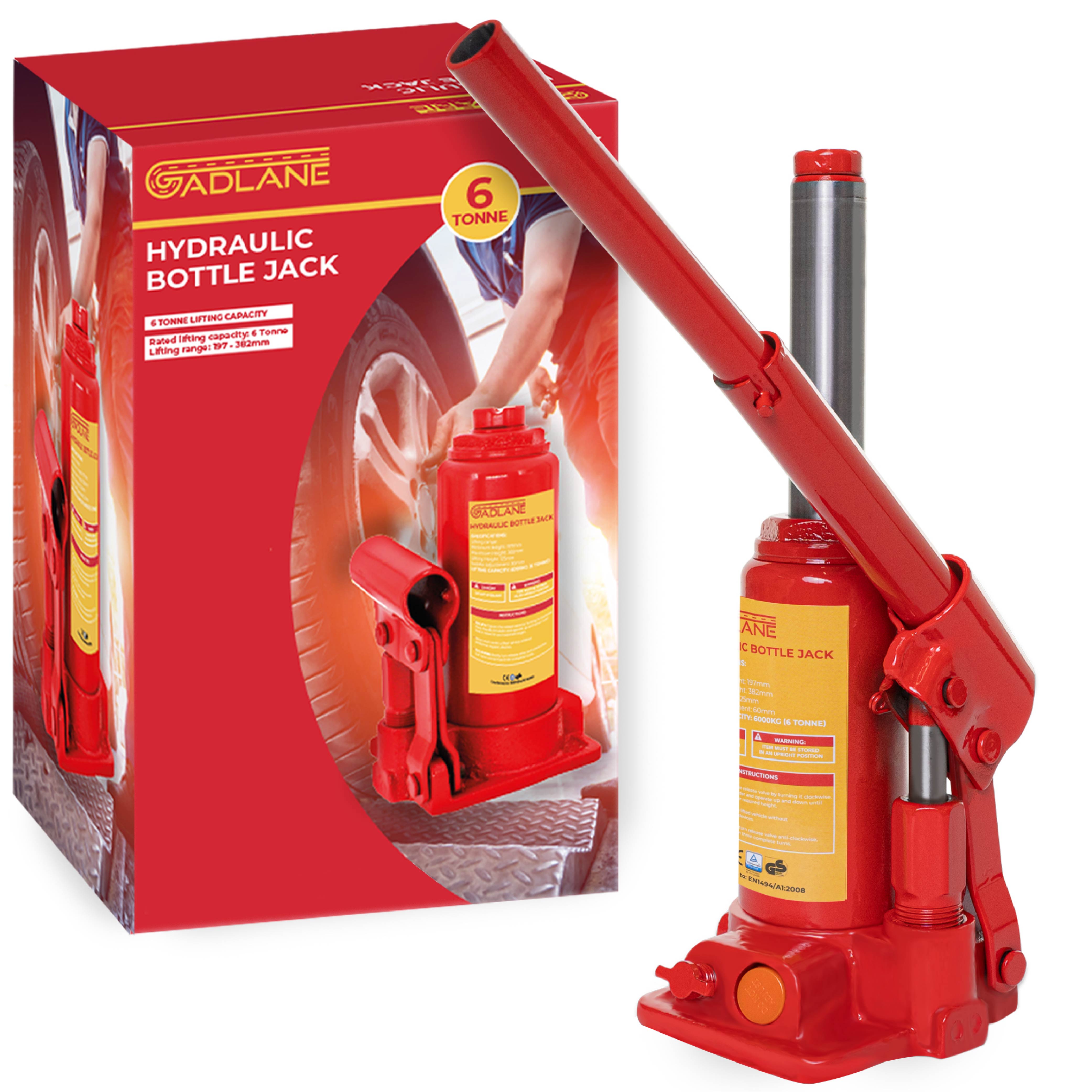 GADLANE HYDRAULIC BOTTLE JACK - 6 TONNE