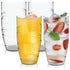 HEFTMAN CLEAR SWIRL ACRYLIC TUMBLERS - SET OF 4