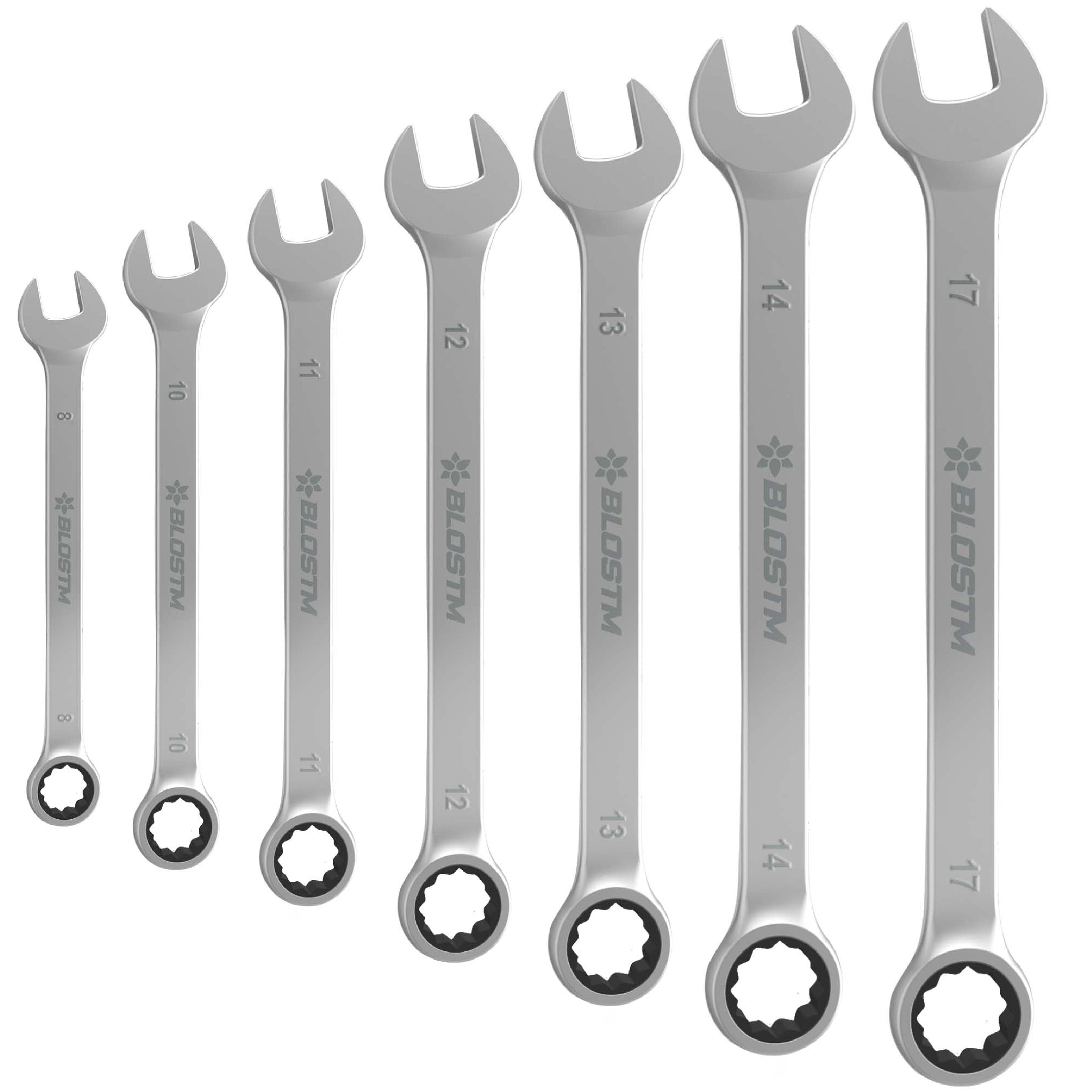 BLOSTM RATCHETING COMBINATION WRENCH SET