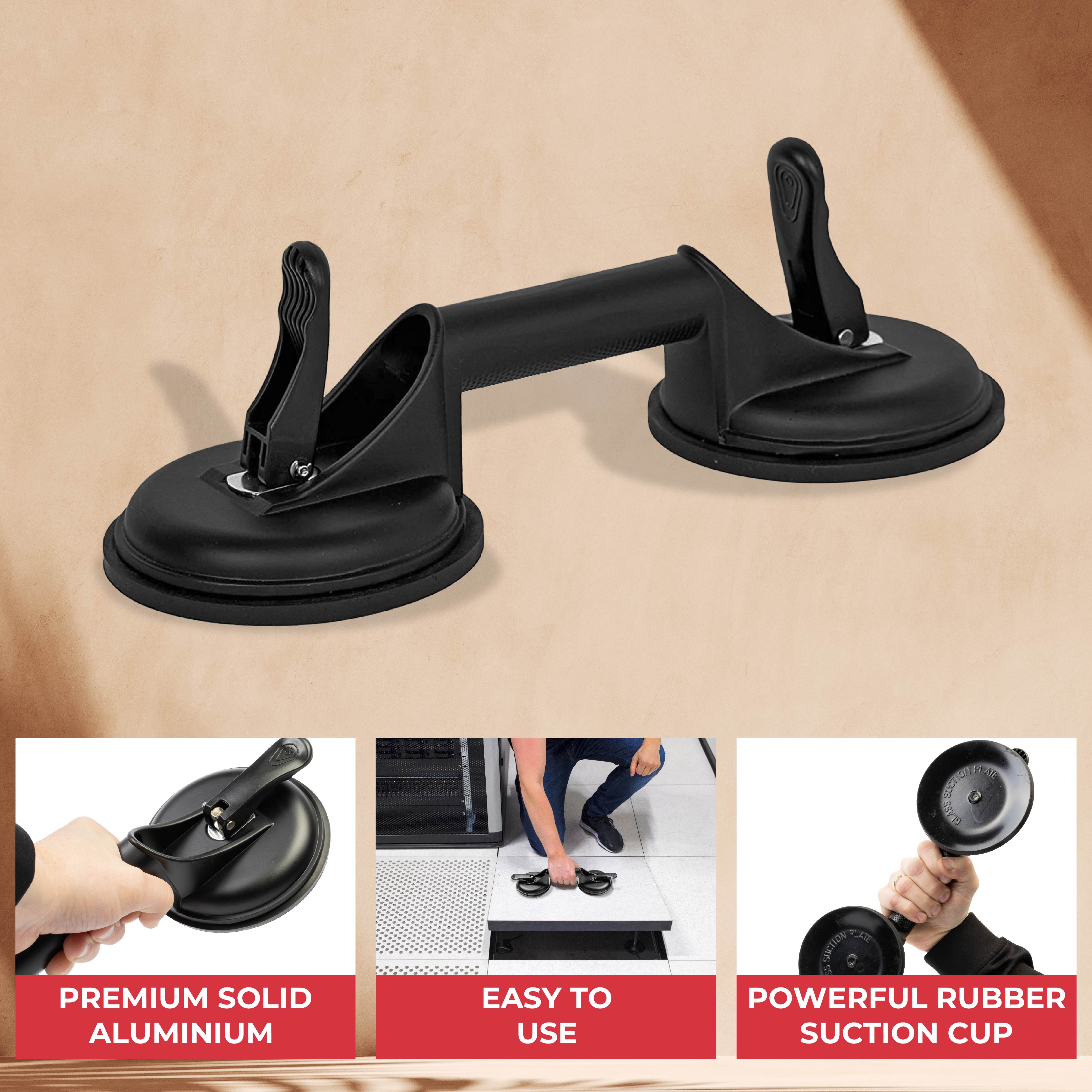 GADLANE DUAL ALUMINUM SUCTION CUP LIFTER