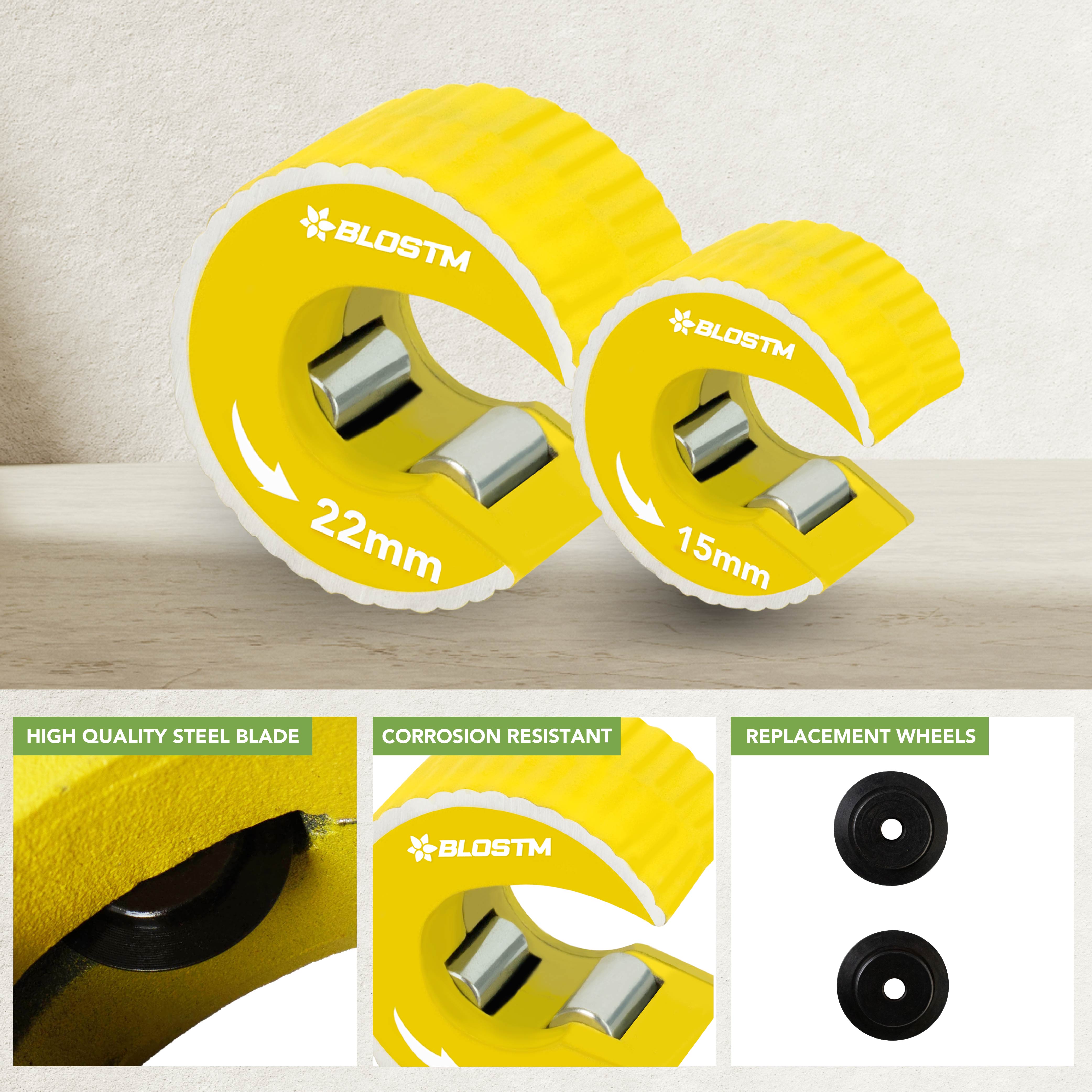 BLOSTM COPPER PIPE CUTTER SET 15MM & 22MM