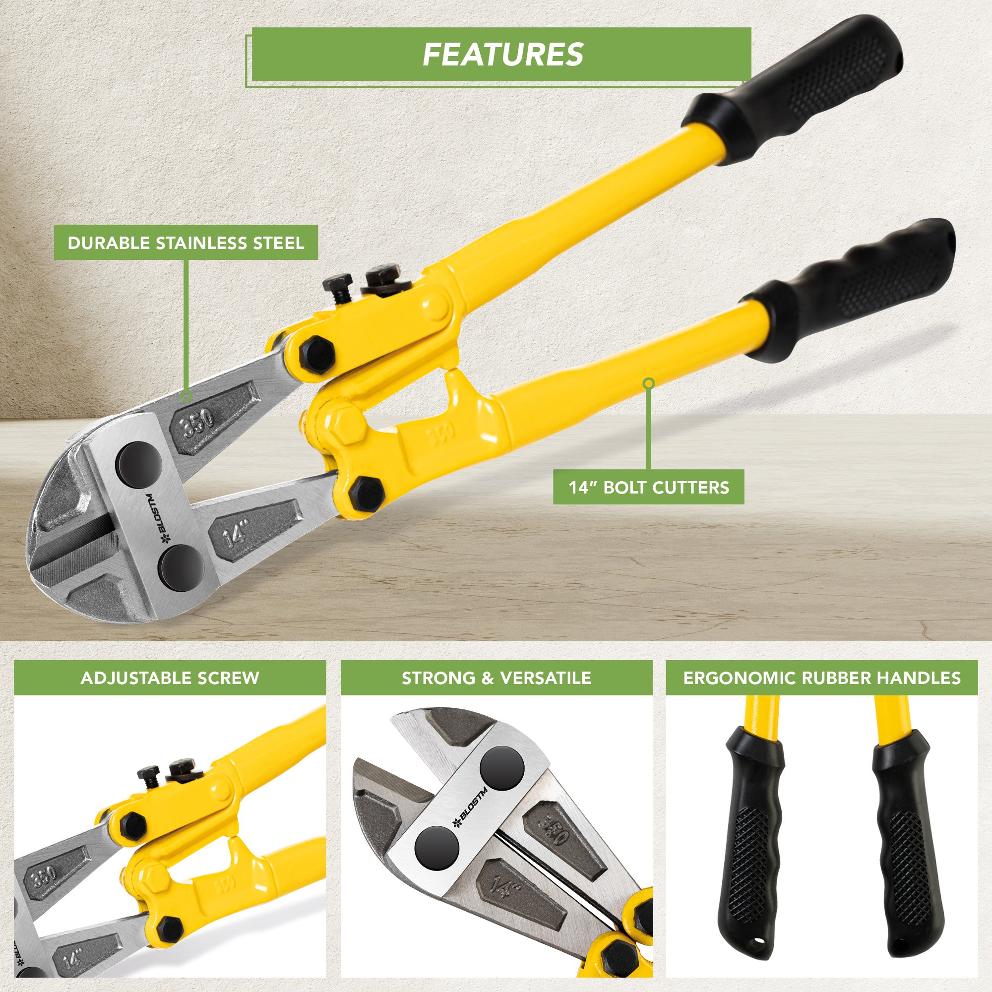 BLOSTM HEAVY DUTY BOLT CUTTER 14"