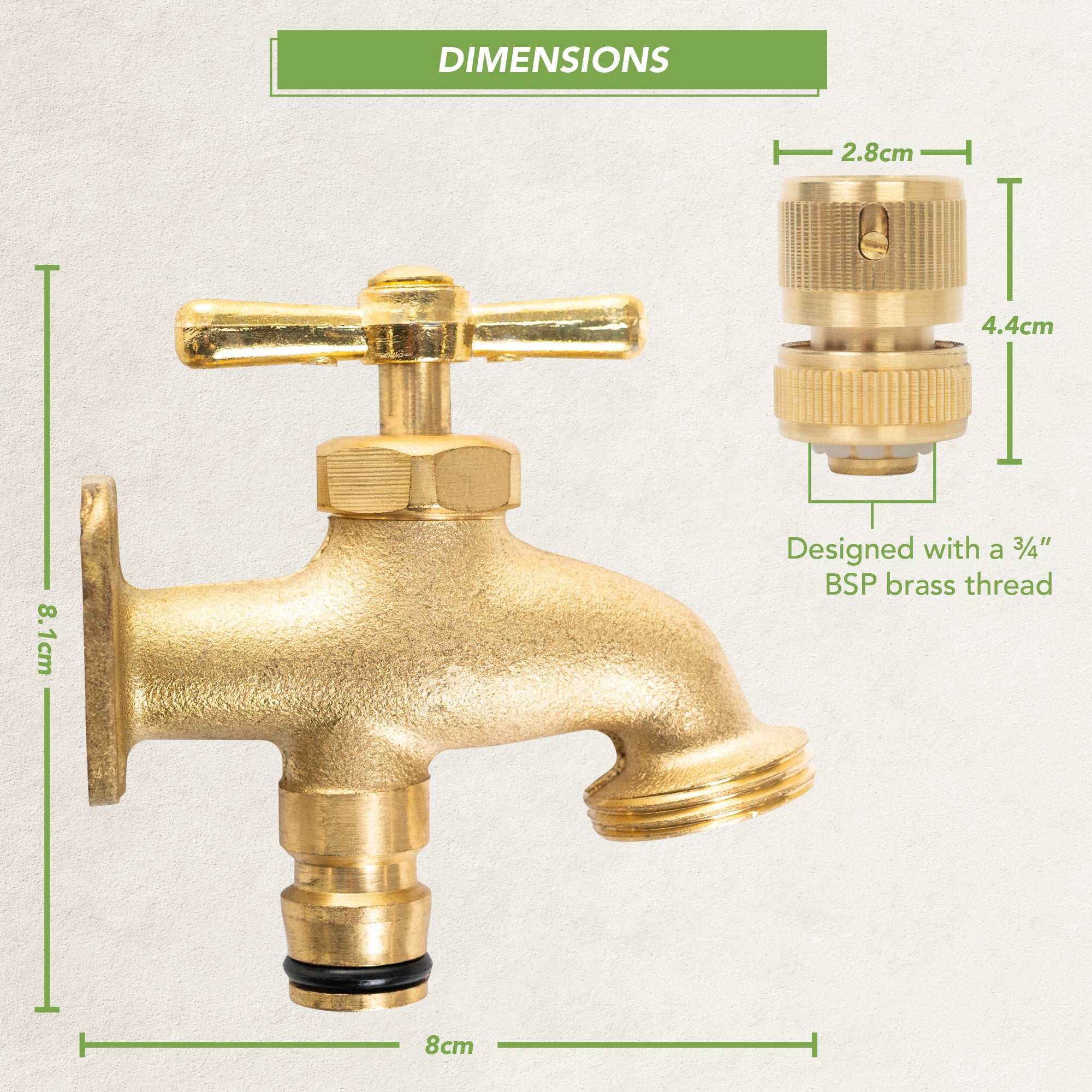 BLOSTM BRASS ANYWHERE HOSE TAP