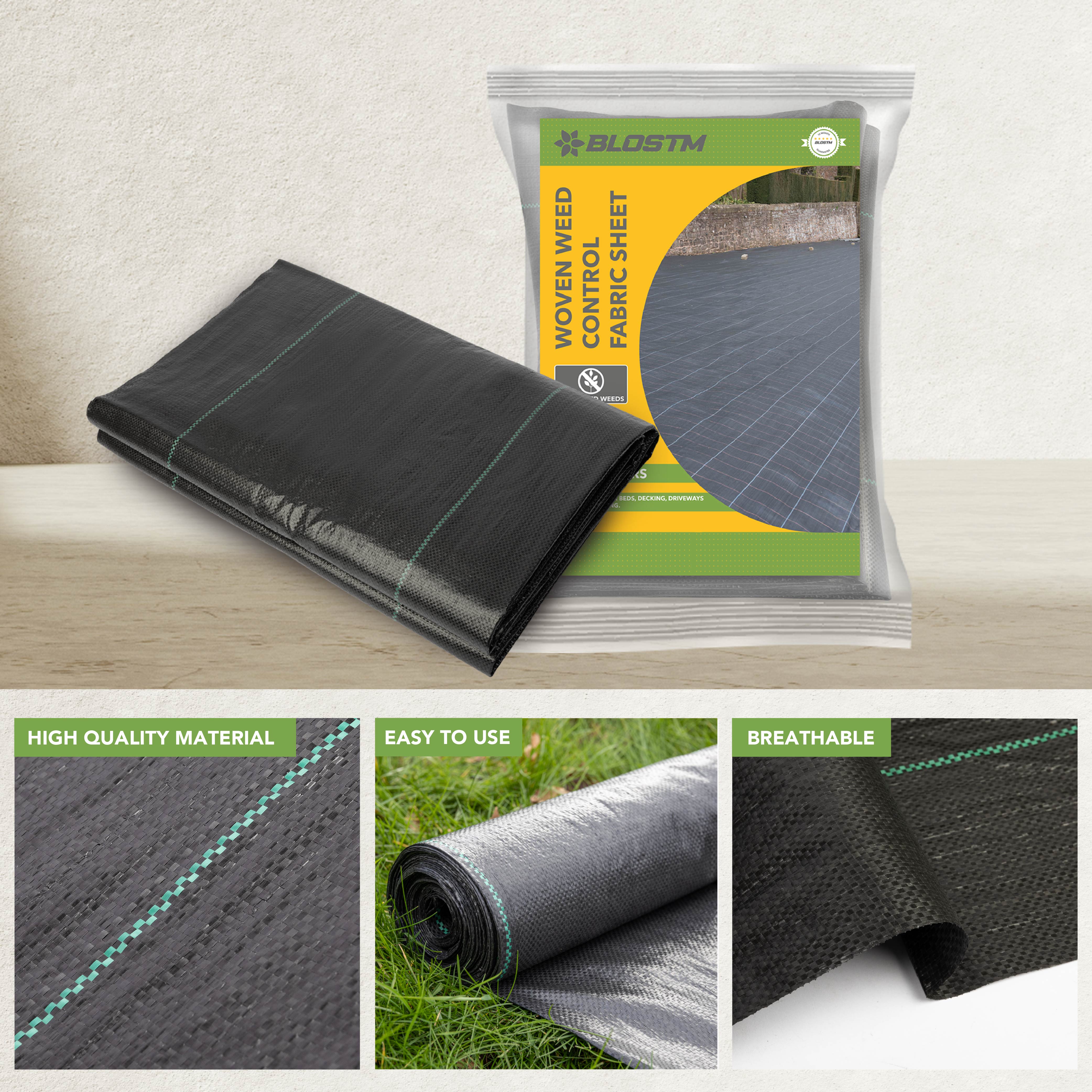 BLOSTM WOVEN WEED CONTROL FABRIC SHEET - 2M X 10M